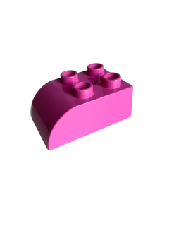 Lego® Duplo® kostka tm. růžová zaoblená 3x2